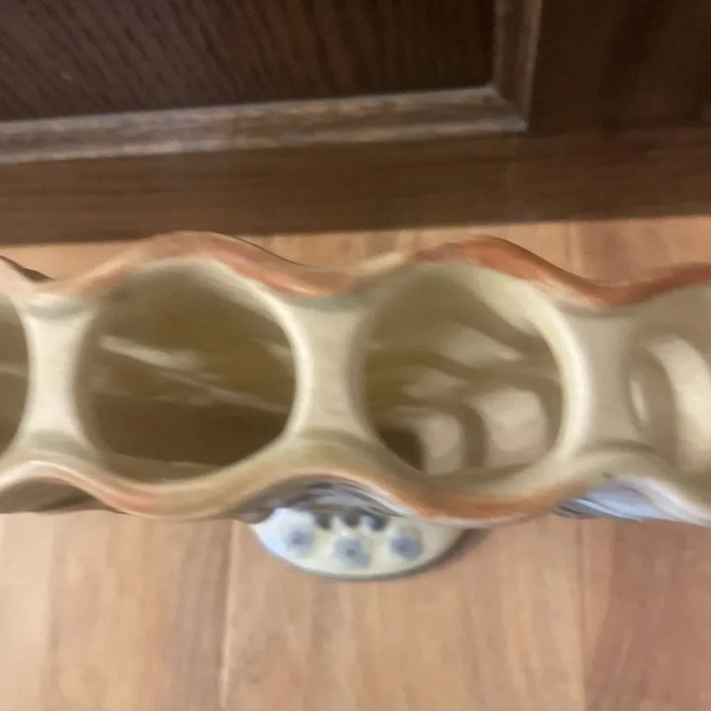 Antique Weller Ware Voile Apple Tree Fan Floral Vase Signed Pottery